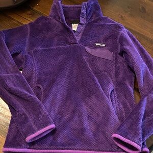 Patagonia Women’s Deep Purple Fleece Snap T Pullover